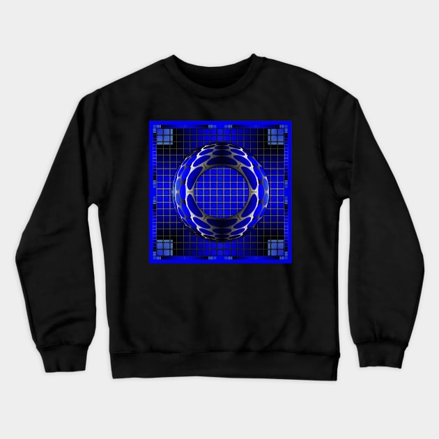 Vasarely Torus Op Art Crewneck Sweatshirt by designbymario